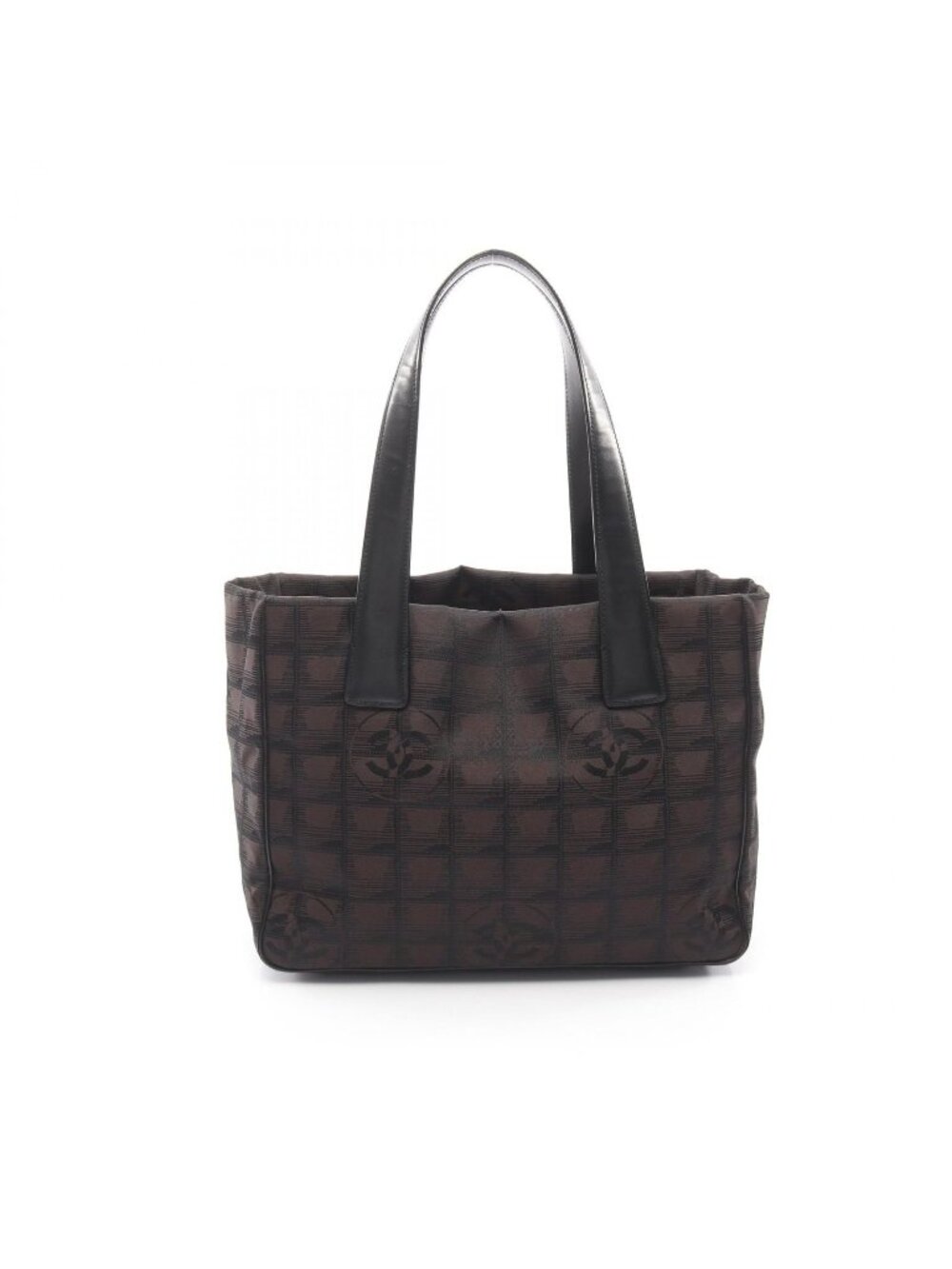Chanel Tote New Travel Line PM Dark Brown Black Leather New PM